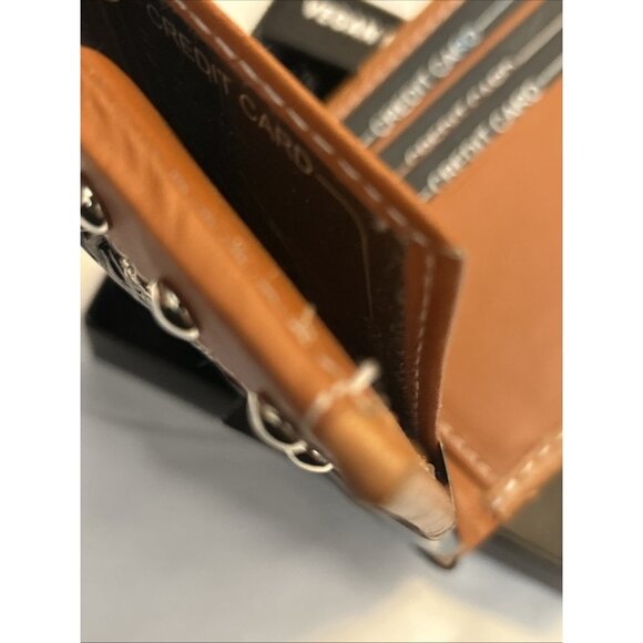 RIDGE MOUNTAIN VEGAN LEATHER HANDCRAFTED STUDDED EAGLE BIFOLD MEN'S WALLET New - Picture 11 of 12
